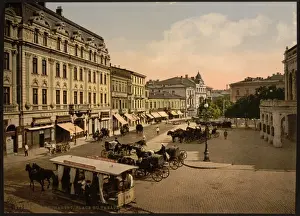 Bucharest Prints: Theaterplatz, Bukharest, Roumania