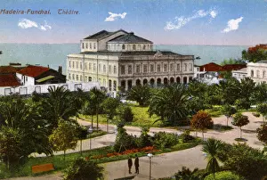 Funchal Prints: Theatre building, Funchal, Madeira