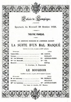 Comedies Collection: Theatre programme, Compiegne Palace