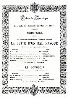 Actors Collection: Theatre programme, Compiegne Palace