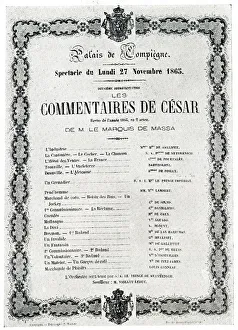 Theatre programme, Compiegne Palace