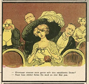 Images Dated 1st November 2019: THEATREGOER IN BIG HAT 1914