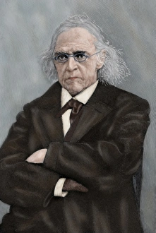 Jurist Gallery: Theodor Mommsen (1817-1903). Colored engraving