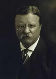 Theodore Collection: Theodore Roosevelt, head-and-shoulders portrait, facing fron