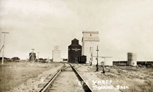 Theodore, Saskatchewan, Canada - CPR Yards, Grain Elevators