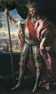 Wrestling Prints: THEODORIC The Great (454-526). Painting by F鬩x