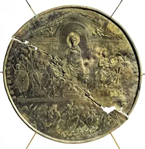 Silversmiths Prints: Theodosius I (347 - 395). Silver. Missorium of