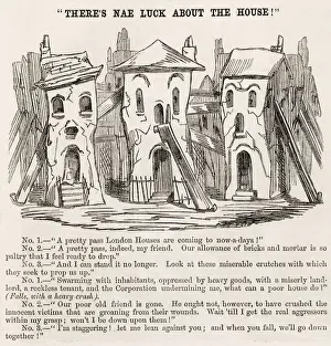 Theres nae luck about the house!'Cartoon and comment about house-building in London in