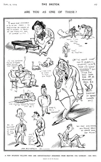 Volunteers Prints: Are you as one of these? H. M. Bateman cartoon