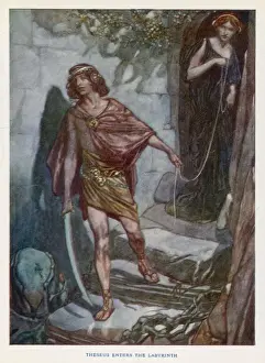String Prints: Theseus Enters Labyrinth