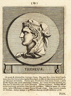 Gods And Heroes Prints: Theseus, mythical king and founder-hero of Athens