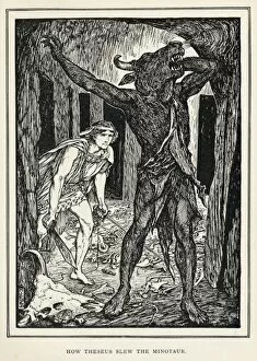 Folklore and Myth Collection: Theseus Slays Minotaur