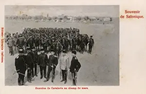 Thesalonica Prints: Thessaloniki, Greece - Cavalry Exercise in Champs de Mars