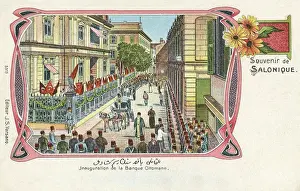 Banking Prints: Thessaloniki, Greece - Inauguration of the Ottoman Bank
