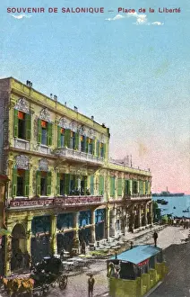Thessaloniki, Greece - Liberty Square and Rue Venizelos