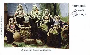 Thessaloniki, Greece, Macedonian women - traditional costume