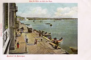 Moorings Prints: Thessaloniki, Greece - Quay Street on the Waterfront