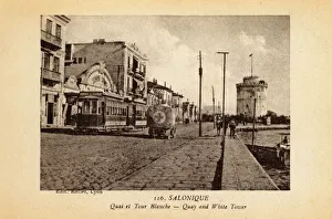 Images Dated 26th August 2011: Thessaloniki - Greece - The Quayside and White Tower