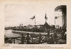 Thessaloniki, Greece - Remains of German Zeppelin LZ85