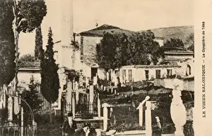 Gravestones Prints: Thessaloniki, Greece, Turkish Cemetery Dervish Meeting House