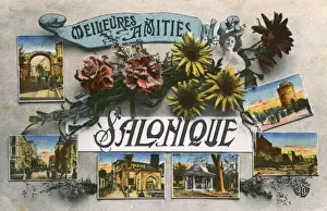 Thessaloniki, Greece - Various sights - Greetings postcard