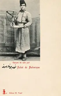 Nargile Prints: Thessaloniki, Greece - Waiter at a Jewish Cafe