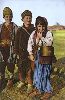 Thessaloniki, Greece - Three Young children