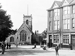 Office Prints: Thetford Church and Post Office early 1900s