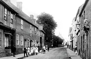 Thetford Prints: Thetford White Hart Street early 1900s