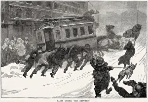 Drag Prints: When thick snow clogs the streets of Paris