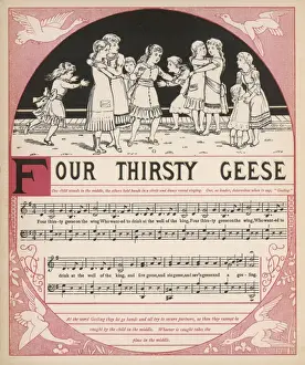 Gosling Prints: Four thirsty geese, words and music