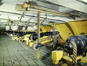 Canons Collection: Thirty-two pounders on the lower deck of H. M. S. Victory