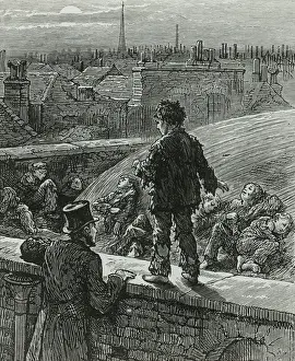 Arrangements Prints: Thomas Barnardo is shown a group of sleeping street Arabs