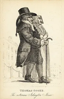 Begging Prints: Thomas Cooke, famous 18th century miser with his wife