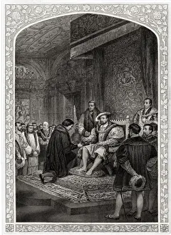 Eighth Prints: Thomas Cromwell presenting Cranmers Bible to Henry VIII Thomas Cromwell presenting