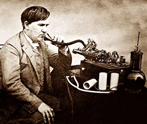 Thomas Edison and his Phonograph