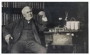 Elderly Collection: Thomas Edison / Phonograph