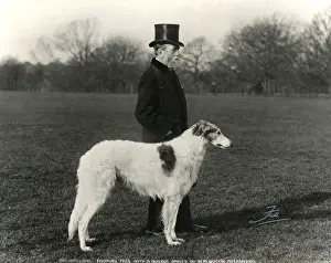 Thomas Fall with borzoi