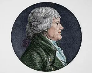 Founding Prints: Thomas Jefferson (1743-1826). American Founding Father. Pres