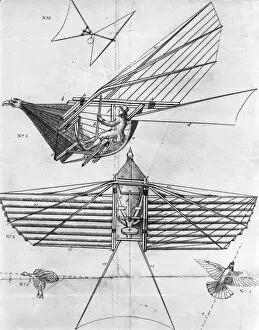 Treatise Gallery: Thomas Walkers proposed ornithopter