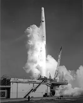 A Thor IRBM is launched from Air Force Missile Test Centre