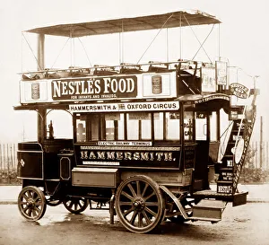 Thornycroft Prints: Thornycroft steam bus, London Road Car Co in 1902