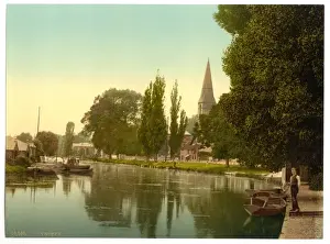 Thorpe Prints: Thorpe, church and river, Norwich, England