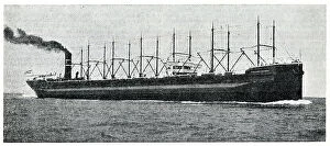 Turret Collection: Ten thousand ton ore-carrying turret steamer