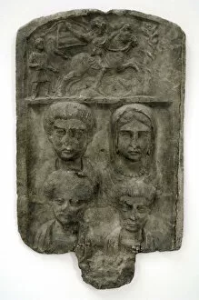 Images Dated 25th August 2007: Thracian culture. Marble funerary relief. Family