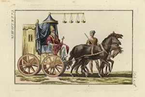 Heraclius Prints: Three-horse chariot of the Byzantine Emperor