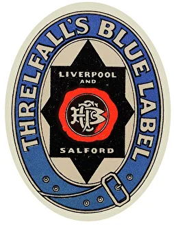 Breweries Prints: Threlfall's Blue Label