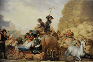 Infant Collection: The Threshing Ground or Summer, 1786, by Goya