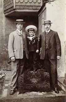Threshold photograph - Edwardian trio - Father, Uncle, son