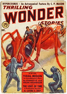 Pulp Collection: Thrilling Wonder Stories Scifi Magazine Cover, Giant Ants